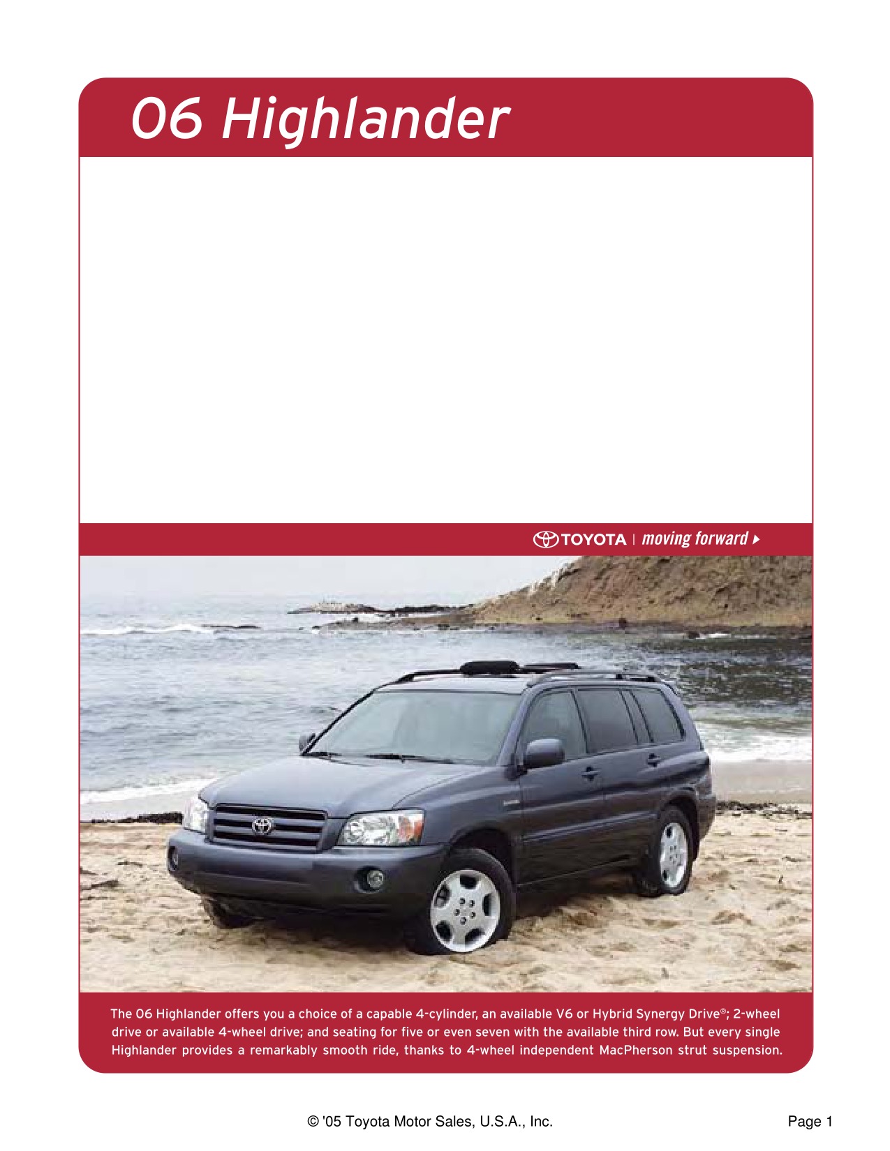2006 Toyota Highlander Brochure Page 33